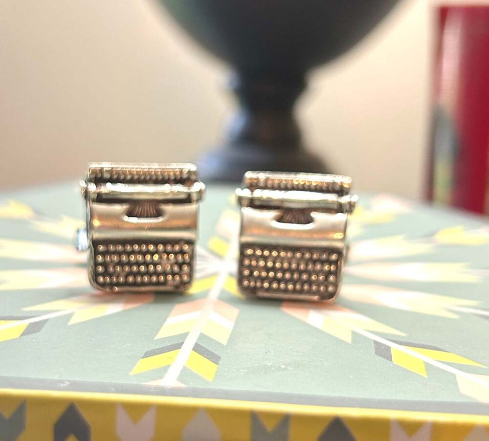 Fenwick & Sailors Vintage Sterling Silver Typewriter Cufflinks